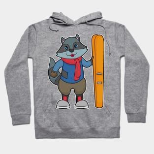 Racoon Skier Ski Hoodie